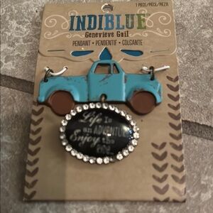 IndiBlue Pendant with Blue Truck Design